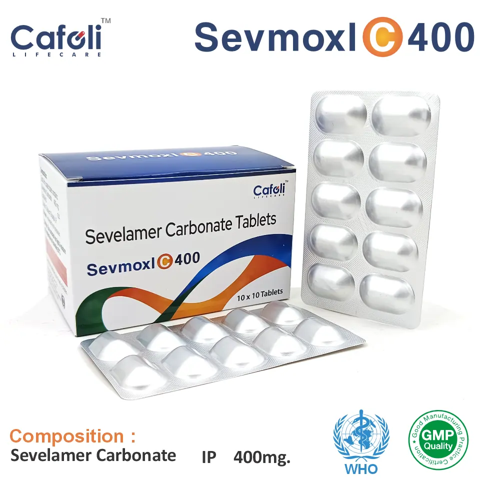 Sevelamer 400mg Tablet | Best price for PCD Pharma Franchise | Phosphate Binder for CKD